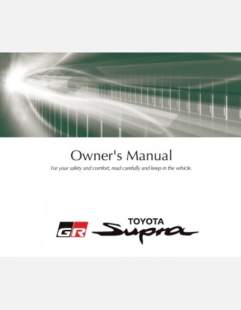 toyota gr supra 2020 owners manual